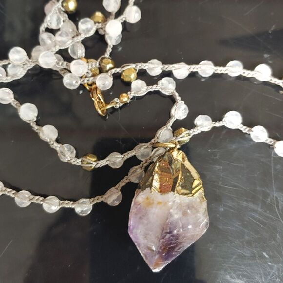 Amethyst rough cut necklace - Picture 4 of 7